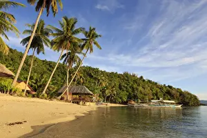 Beach Resort Prints: Philippines, Palawan, Port Barton, Albaguen Island