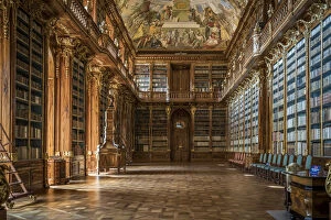 Abundance Gallery: Philosophical hall of Strahov library in Strahov Monastery, Prague, Bohemia