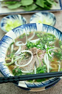 Dining Prints: Pho Bo Noodles, Mui Ne, Binh Thuan Province, Vietnam