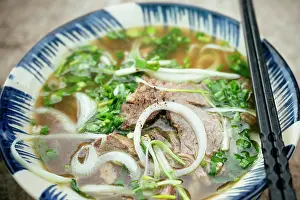 Display Prints: Pho Bo Noodles, Mui Ne, Binh Thuan Province, Vietnam