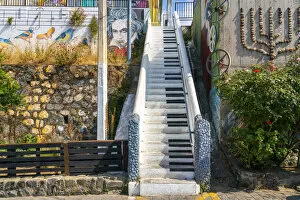 Images Dated 15th March 2022: Piano Staircase at Cerro Alegre, UNESCO, Valparaiso, Valparaiso Province, Valparaiso Region, Chile