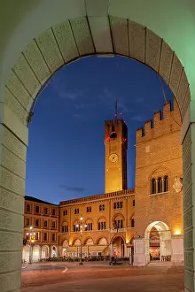 Treviso Prints: Piazza dei Signori square, Treviso, Veneto, Italy