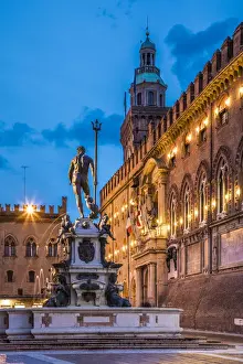 Emilia Romagna Prints: Piazza del Nettuno, Bologna, Emilia-Romagna, Italy