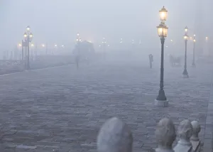 Piazzetta Prints: Piazzetta di San Marco in Fog, Venice, Veneto, Italy