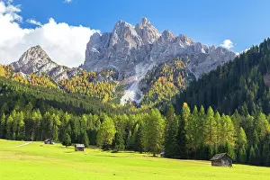 Mountainscapes Prints: Picco di Vallandro in autumn season