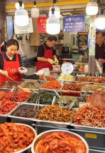 Stall Prints: Pickled vegetable stall in Gwangjang Market, Seoul, Seoul Metropolitan Area, South Korea