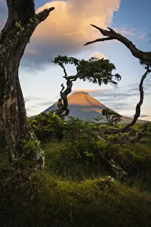 Lagoa Do Capitao Prints: Pico island, Azores, Portugal. Mount Pico and surrounding landscape