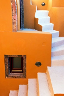 Corner Prints: Picturesque corner of Oia, Santorini, South Aegean, Greece