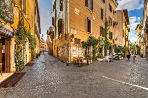 Picturesque corner of Trastevere district, Rome, Lazio, Italy