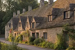 Arlington Row Prints: Picturesque cottages at Arlington Row in the Cotswolds village of Bibury