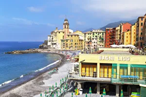 The picturesque fishing village of Camogli, Camogli, Liguria, Italy