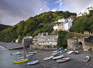 Picturesque fishing village of Clovelly, North Devon, England. Autumn (September) 2009