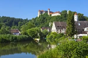 Images Dated 30th June 2015: The picturesque Harburg Castle & Village, Harburg, Bavaria, Germany
