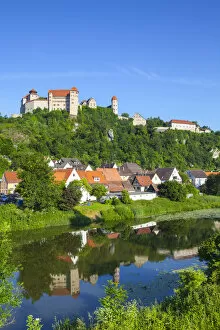Images Dated 24th August 2015: The picturesque Harburg Castle & Village, Harburg, Bavaria, Germany