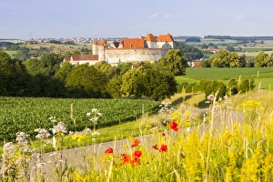 The picturesque Medieval Harburg Castle, Harburg, Swabia, Bavaria, Germany
