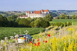 The picturesque Medieval Harburg Castle, Harburg, Swabia, Bavaria, Germany