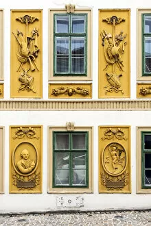 Picturesque view of a building facade in Melk, Lower Austria, Austria