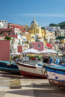 Tyrrhenian Prints: Picturesque view of Corricella, Procida, Campania, Italy