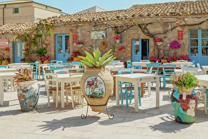 Noto Valley Prints: The picturesque village of Marzamemi, Marzamemi, Noto Valley, Sicily, Italy