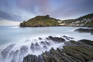 Cornish Prints: The picturesque village of Polperro on the dramatic Cornish coastline, Cornwall, England