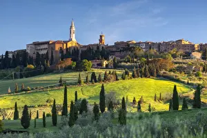Pienza Prints: Pienza, Orcia Valley, Tuscany, Italy. View of country