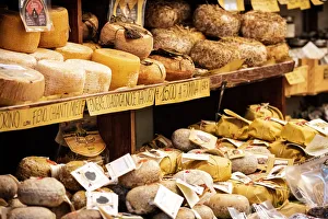 Delicatessen Prints: Pienzas typical cheese. Orcia Valley, Tuscany, Italy