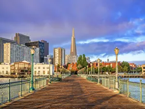 San Francisco Prints: Pier 7 at Sunrise Embarcadero, San Francisco, California, USA