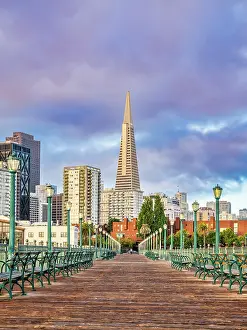 San Francisco Prints: Pier 7 at Sunrise Embarcadero, San Francisco, California, USA