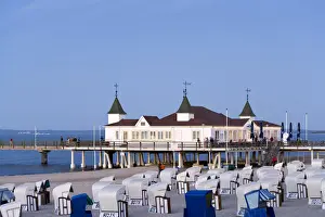Pier, Ahlbeck, Usedom Island, Mecklenburg-Western Pomerania, Germany