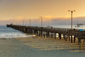 Northern California Collection: Pier at Avila Beach at sunset, San Luis Obispo County, California, USA