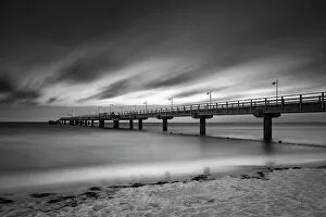 Images Dated 16th January 2023: Pier on the beach of Bansin, Usedom Island, Baltic Sea, Mecklenburg-Western Pomerania, Germany