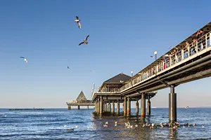 Sabine Lubenow Prints: Pier, Heringsdorf, Usedom island, Mecklenburg-Western Pomerania, Germany