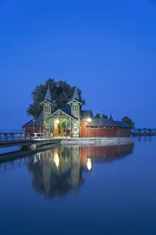 Pier on Keszthely beach, Keszthely, Lake Balaton, Hungary
