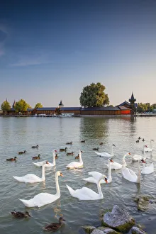 Pier on Keszthely beach, Keszthely, Lake Balaton, Hungary
