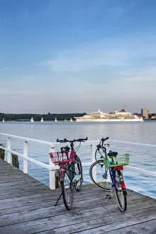 Images Dated 30th March 2015: Pier, Kiel fjord, Kiel, Baltic coast, Schleswig-Holstein, Germany