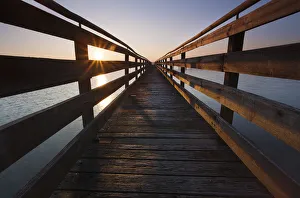 Pier on lake Trasimeno, Umbria, Italy