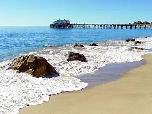 South Western Prints: Pier, Malibu Beach, Los Angeles, Southern California, USA