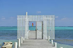 Images Dated 22nd May 2013: Pier at San Pedro, Ambergris Caye, Caribbean, Central America