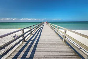 Zingst Prints: Pier in Zingst, Mecklenburg-West Pomerania, Baltic Sea, North Germany, Germany