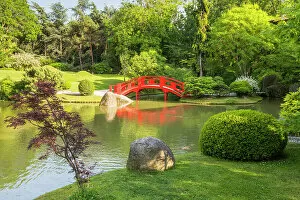Images Dated 1st July 2022: Pierre Baudis Japanese Garden, Haute-Garonne, Occitanie Region, Toulouse, France