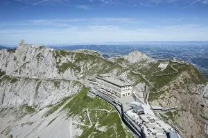 Luzern Prints: Pilatus Kulm Hotel (opened 1880), Pilatus, Luzern Canton, Switzerland