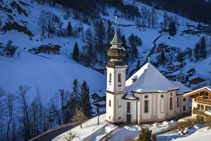Oberbayern Prints: Pilgrimage Church of Maria Gern near Berchtesgaden, Upper Bavaria, Bavaria, Germany
