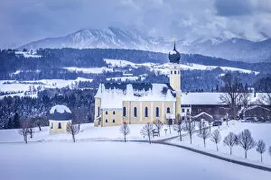 Pilgrimage Church of St. Marinus zu Wilparting near Irschenberg, Upper Bavaria, Bavaria