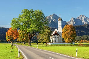 Images Dated 10th February 2023: Pilgrim's church St.Coloman, Schwangau, Allgau, Swabia, Bavaria, Germany