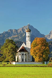 Images Dated 10th February 2023: Pilgrim's church St.Coloman, Schwangau, Allgau, Swabia, Bavaria, Germany