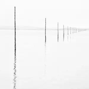 Pilgrimsa way at high tide, Lindisfarne (Holy Island), Northumberland, UK