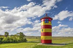 Dike Prints: Pilsumer lighthouse, Krummhaorn, East Friesland, Lower Saxony, Germany