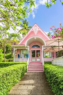 The Pink House store, Mustique, Grenadines, Saint Vincent and the Grenadines Islands, Caribbean