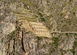 Pinkuylluna, Inca Storehouses, Ollantaytambo, Sacred Valley, Cusco Region, Peru