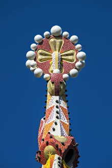 Gaudi Prints: Pinnacle of one of the towers of the Sagrada Familia church, Barcelona, Catalonia, Spain